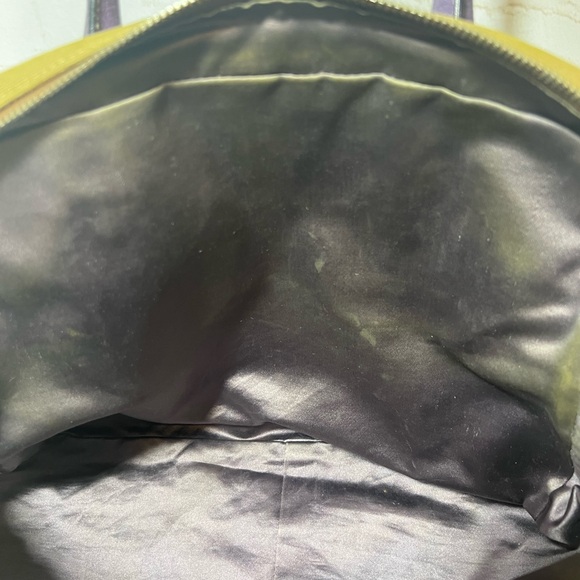 GUC Prada Purple Cinghiale-Trimmed Canapa Handbag - Picture 9 of 9